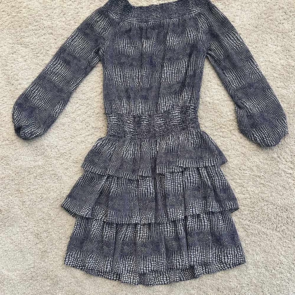 Tiered Navy and White Michael Kors Dress